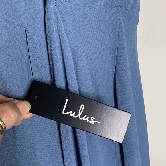 Lulu's Mythical Kind of Love Maxi Gown in Slate Blue - Picture 4 of 5